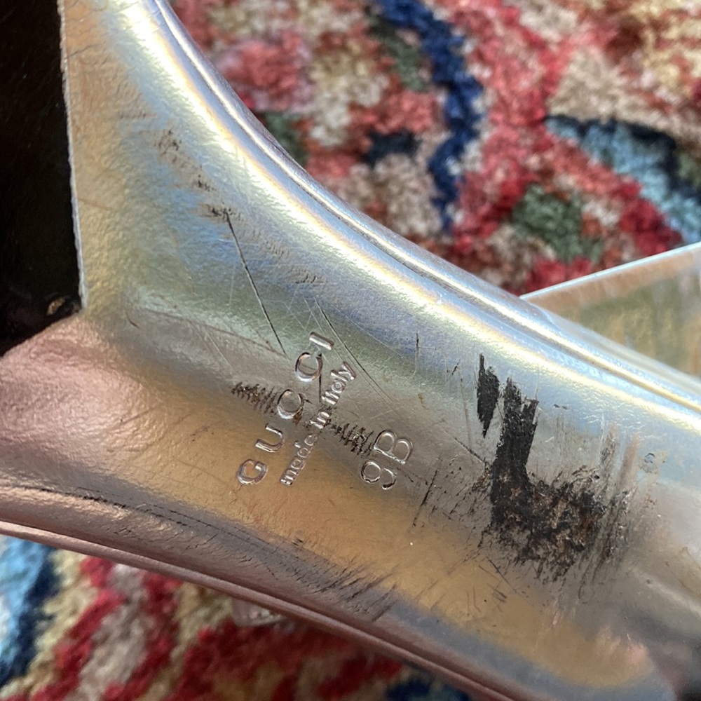 Gucci silver ankle heels - Picture 7 of 10